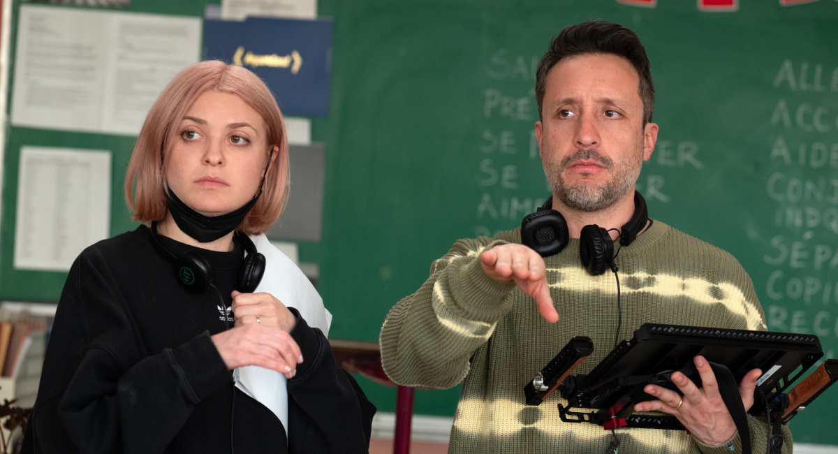 Directors Arturo Perez Jr. and Samantha Jayne on the set of 'Mean Girls' from Paramount Pictures.