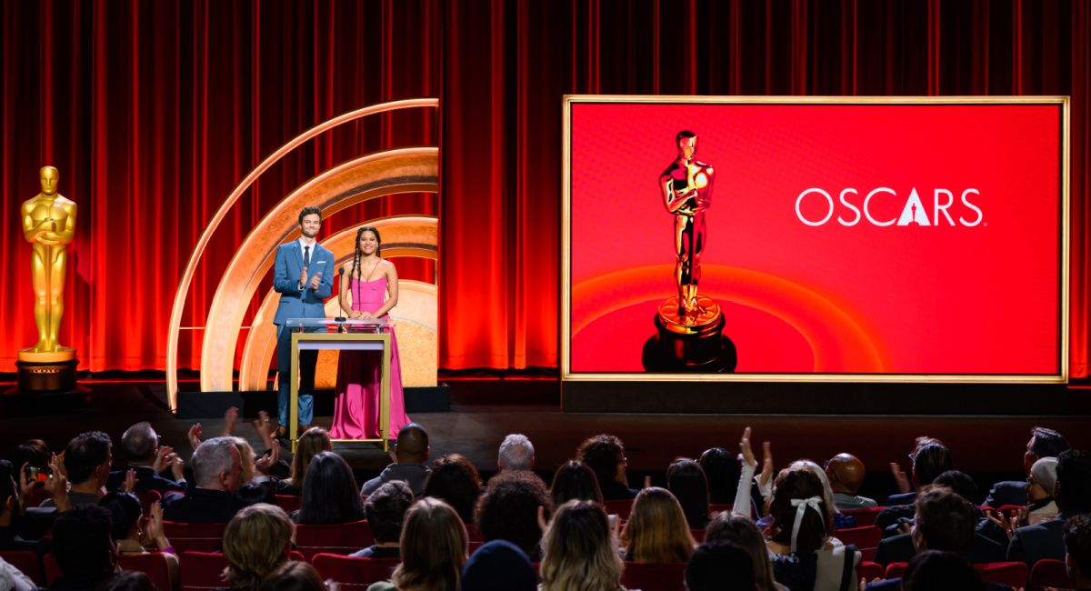 Jack Quaid and Zazie Beetz host the announcement of the 96th Oscars® nominations, on Tuesday, January 23, 2024.