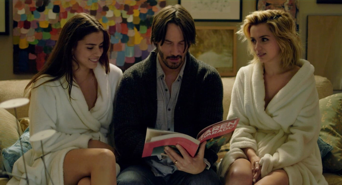 Lorenza Izzo, Keanu Reeves and Ana de Armas in 'Knock Knock.'
