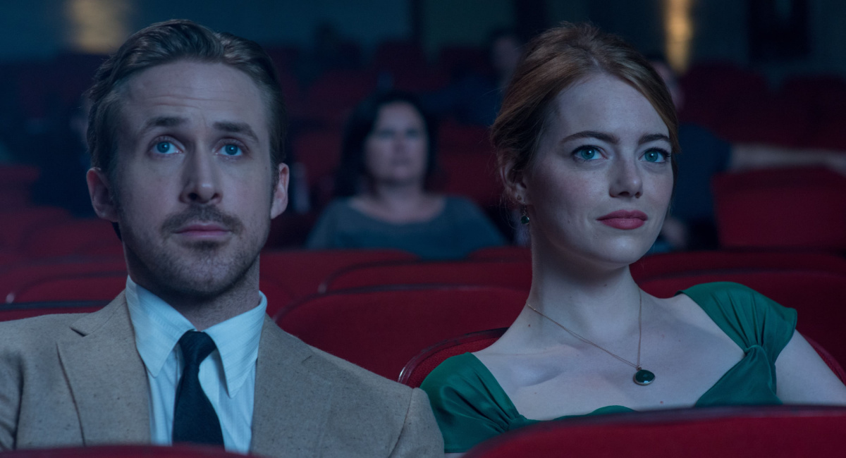 Ryan Gosling as Sebastian "Seb" Wilder and Emma Stone as Amelia “Mia” Dolan in 'La La Land.'