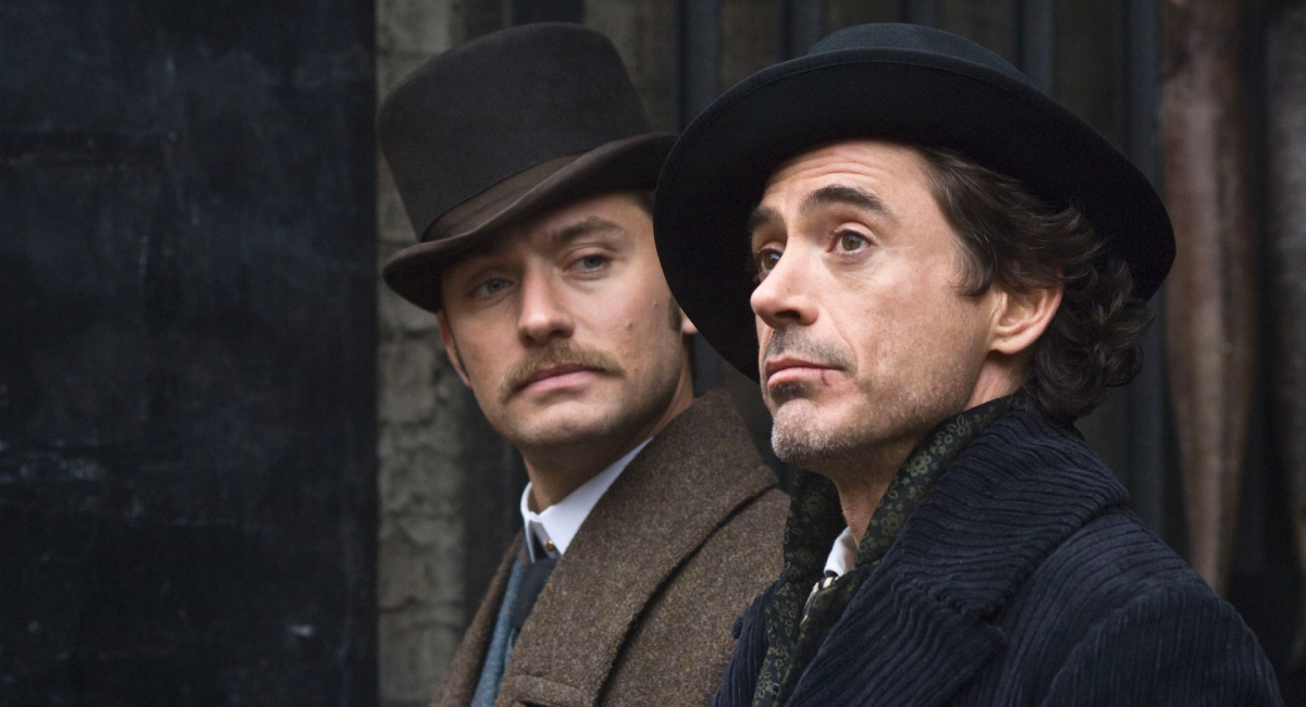 Jude Law and Robert Downey Jr. in 'Sherlock Holmes.'