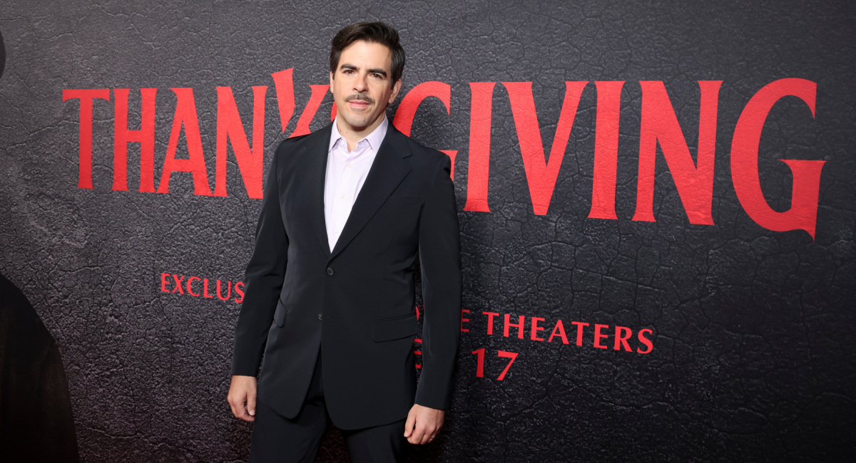 Director/Producer Eli Roth speaks at the Los Angeles Fan Screening for Tristar Pictures and Spyglass Media Group's 'Thanksgiving' at Vista Theatre on November 14, 2023 in Los Angeles, California.