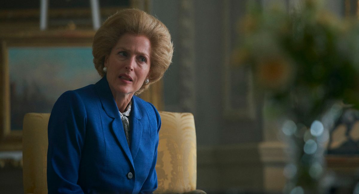 Gillian Anderson as Margaret Thatcher in 'The Crown' season 4.