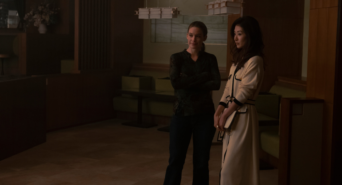 Rachel Keller and Hyunri Lee in 'Tokyo Vice' Season 2.