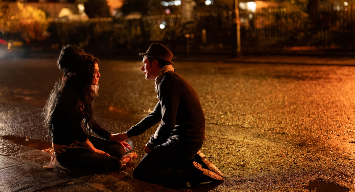 Marisa Abela as Amy Winehouse and Jack O'Connell as Blake Fielder-Civil in director Sam Taylor-Johnson's 'Back To Black,' a Focus Features release.