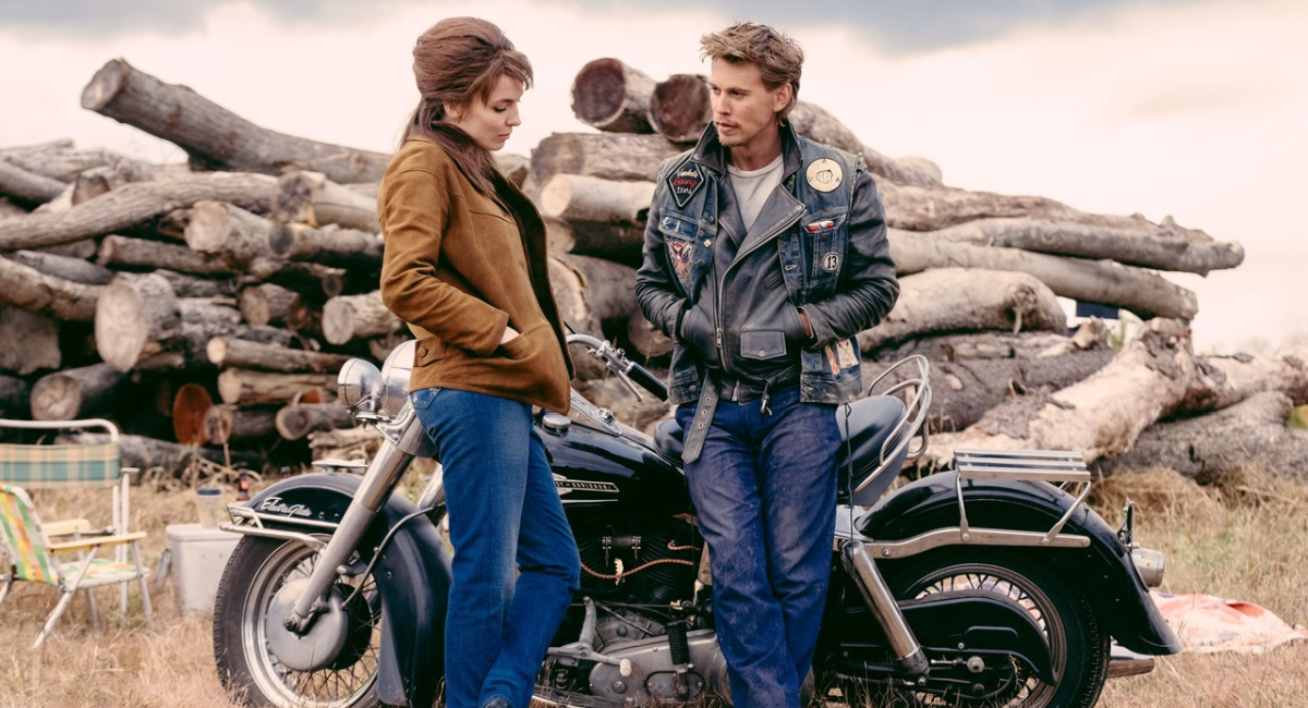 Jodie Comer and Austin Butler in 'The Bikeriders.'