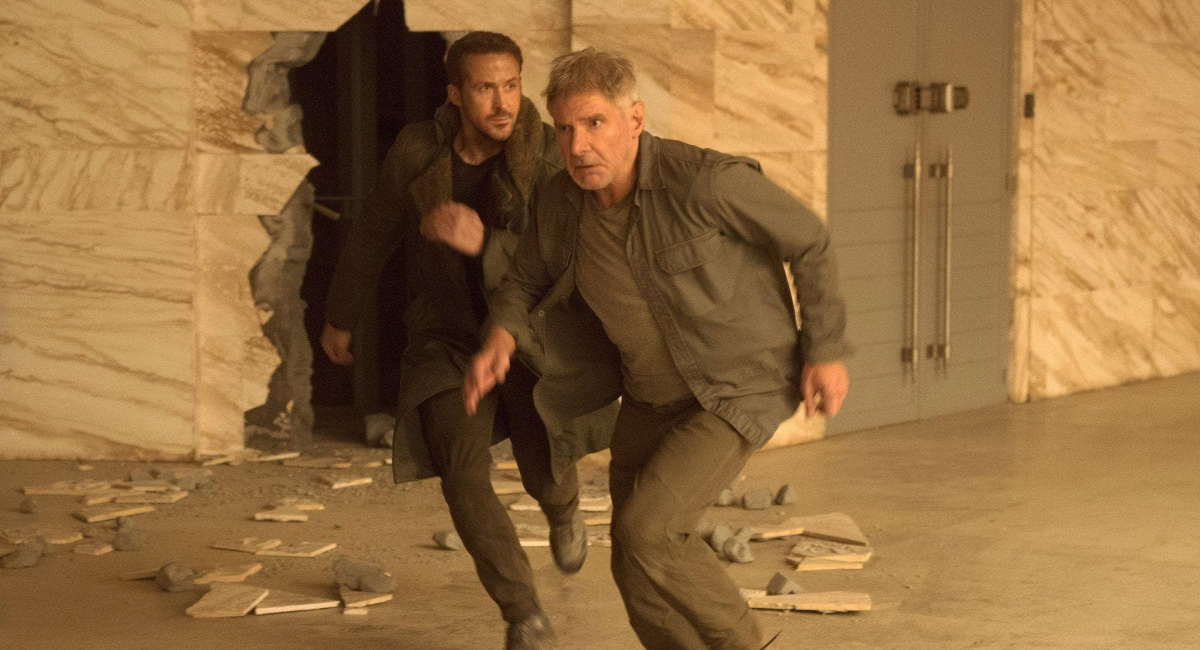 Ryan Gosling and Harrison Ford in 'Blade Runner 2049.'