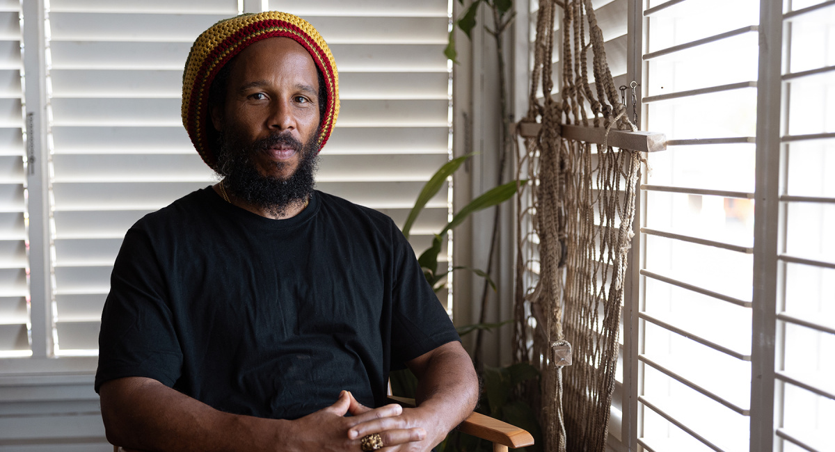 Producer Ziggy Marley in 'Bob Marley: One Love' from Paramount Pictures.