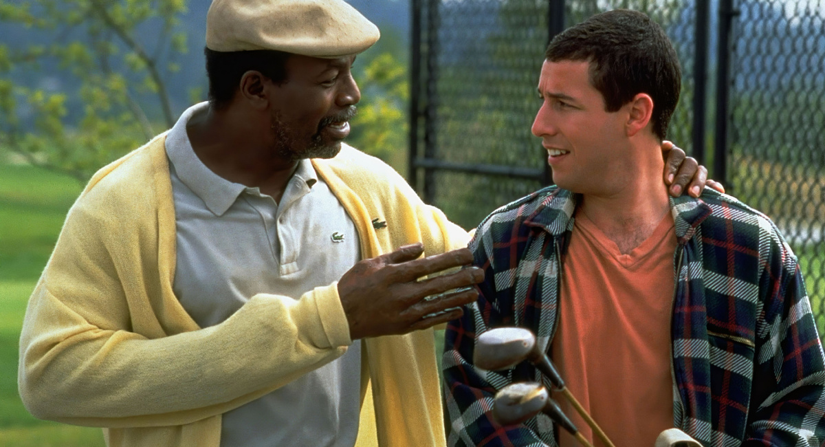 Carl Weathers and Adam Sandler in 'Happy Gilmore.'