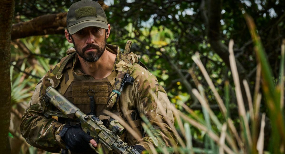 Milo Ventimiglia as Sugar in the action film, 'Land of Bad,' a release by The Avenue.