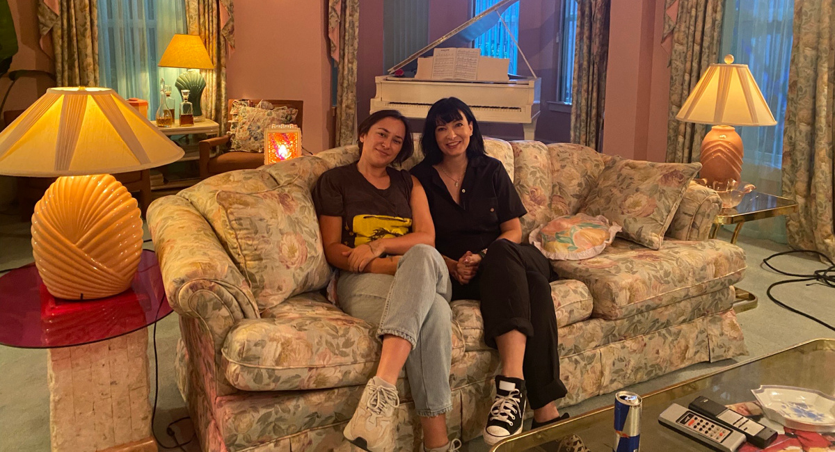 Director Zelda Williams and screenwriter Diablo Cody on the set of their film 'Lisa Frankenstein,' a Focus Features release.