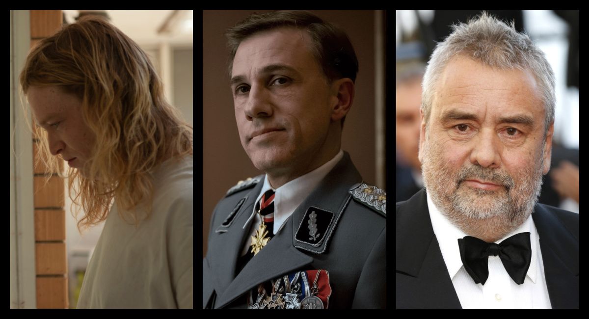 (Left) Caleb Landry Jones in ‘Nitram.’ (Center) Christoph Waltz in 'Inglourious Basterds.' Photo: The Weinstein Company. (Right) Director Luc Besson. Credit/Provider: ©A.M.P.A.S. Copyright: ©A.M.P.A.S.