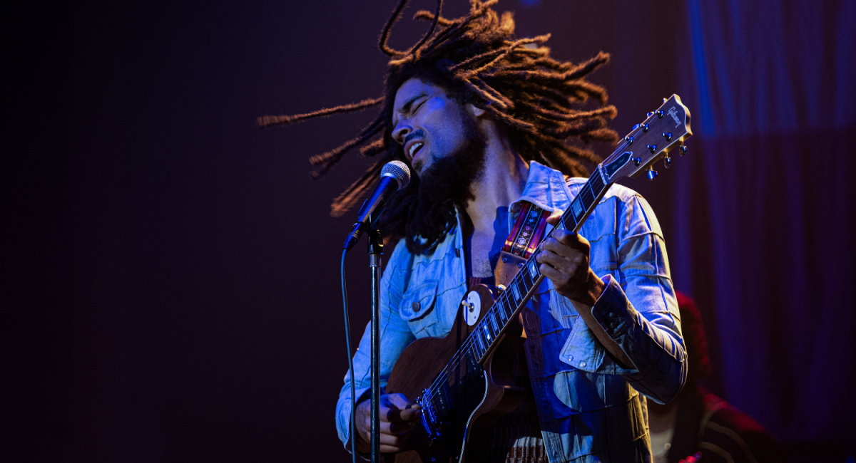 Kingsley Ben-Adir as “Bob Marley” in 'Bob Marley: One Love' from Paramount Pictures.