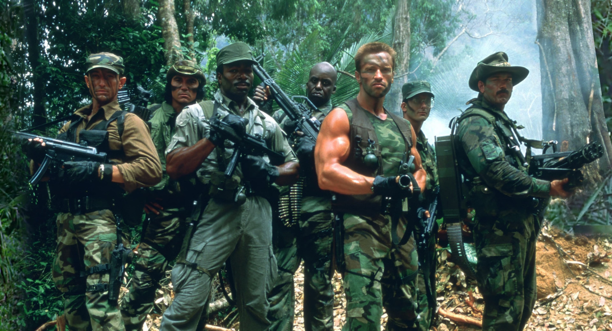 Carl Weathers and Arnold Schwarzenegger in 1987's 'Predator.'