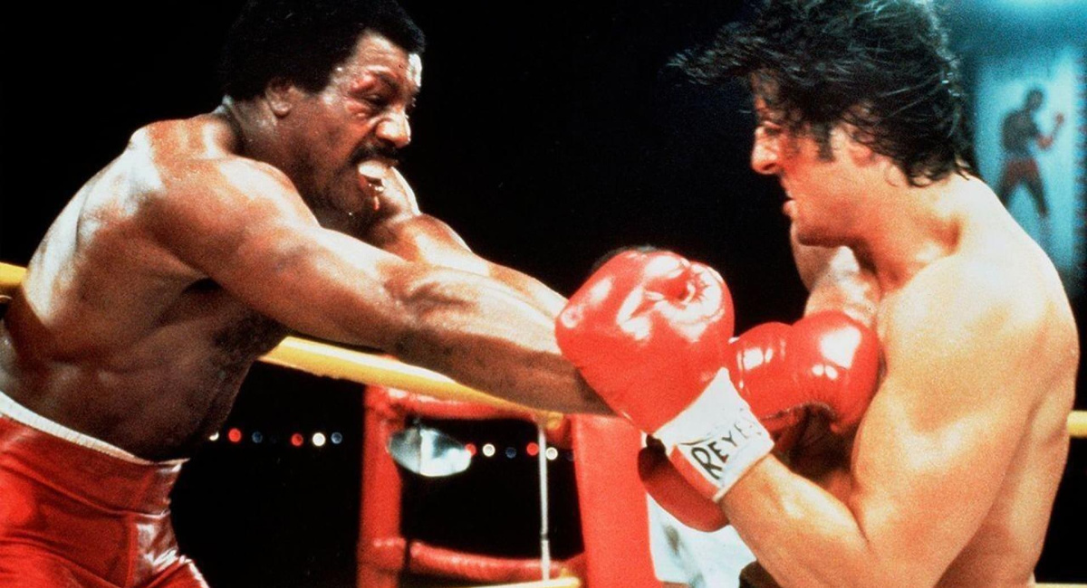 Carl Weathers and Sylvester Stallone in 'Rocky II.' Photo: United Artists.