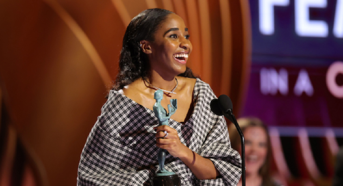 Female Actor in a Comedy Series, Ayo Edebiri, The Bear 30th Screen Actors Guild Awards, Show, Shrine Auditorium, Los Angeles, California, USA - 24 Feb 2024.