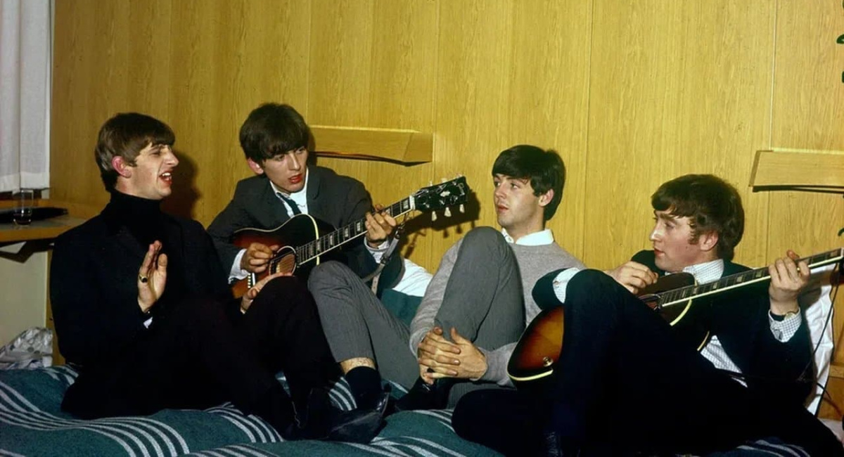 Ringo Starr, George Harrison, Paul McCartney, and John Lennon in 'The Beatles: Eight Days a Week - The Touring Years.'