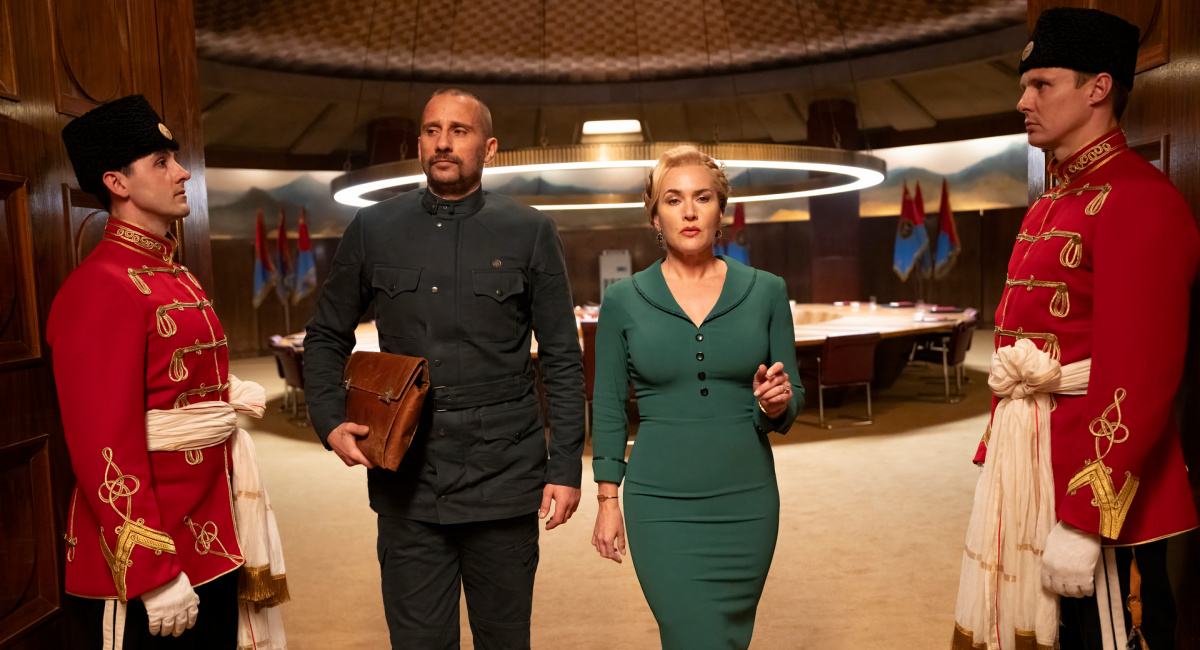 Matthias Schoenaerts and Kate Winslet in 'The Regime.'