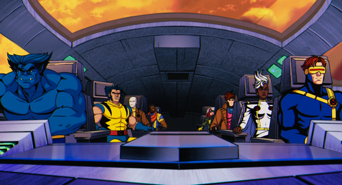 Beast (voiced by George Buza), Wolverine (voiced by Cal Dodd), Morph (voiced by JP Karliak), Bishop (voiced by Isaac Robinson-Smith), Rogue (voiced by Lenore Zann), Gambit (voiced by AJ LoCascio), Storm (voiced by Alison Sealy-Smith), Cyclops (voiced by Ray Chase) in Marvel Animation's 'X-Men '97.'