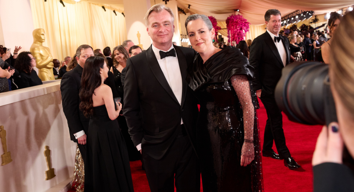 Oscar® nominee Christopher Nolan and Emma Thomas arrive on the red carpet of the 96th Oscars® at the Dolby® Theatre at Ovation Hollywood on Sunday, March 10, 2024. Credit/Provider: Warrick Page ©A.M.P.A.S. Copyright: ©A.M.P.A.S.