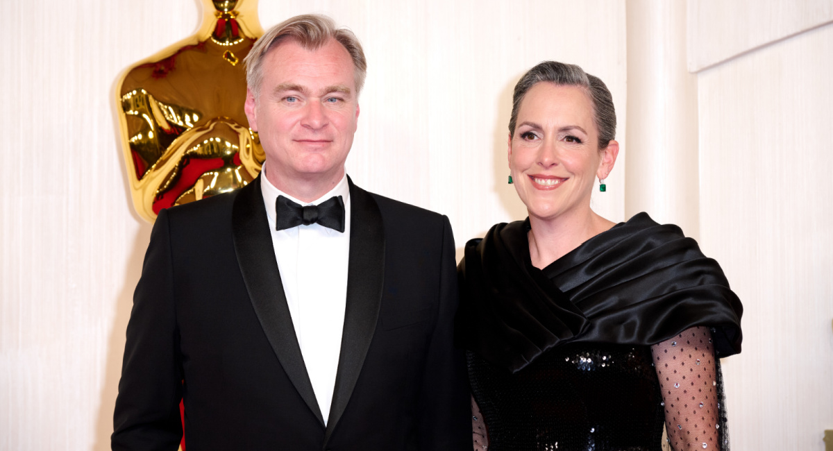 Oscar® nominee Christopher Nolan arrives with Emma Thomason at the red carpet of the 96th Oscars® at the Dolby® Theatre at Ovation Hollywood on Sunday, March 10, 2024. Credit/Provider: Nick Agro / ©A.M.P.A.S. Copyright: ©A.M.P.A.S.
