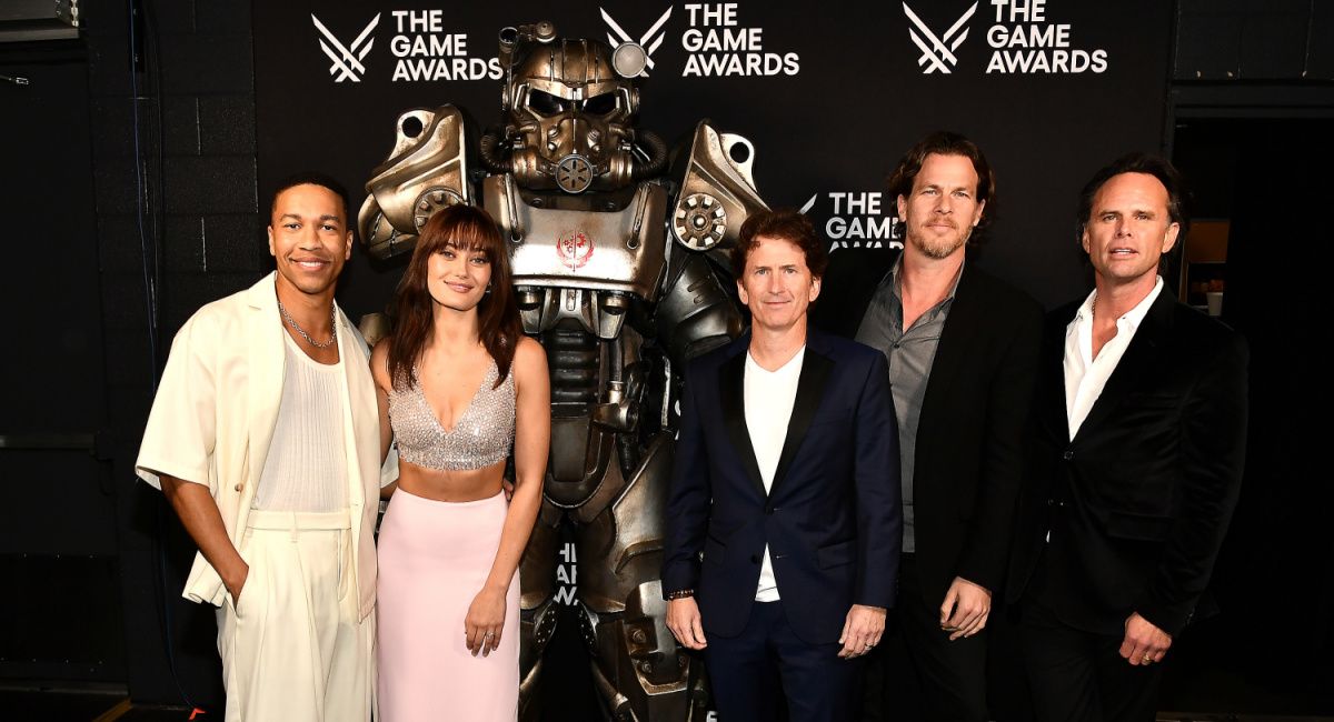 Aaron Moten, Ella Purnell, Todd Howard, and Walter Goggin from 'Fallout' attend The Game Awards 2023 at the Peacock Theater on December 7, 2023 in Los Angeles, California.