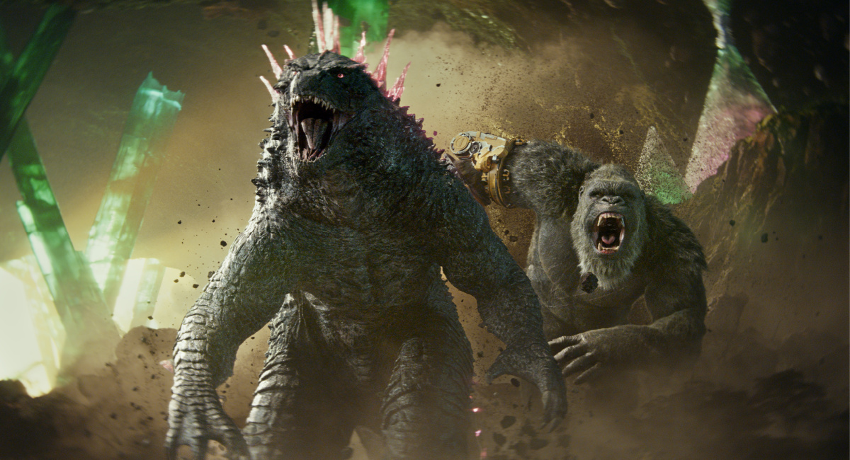Godzilla and Kong in Warner Bros. Pictures and Legendary Pictures’ action adventure 'Godzilla x Kong: The New Empire,' a Warner Bros. Pictures release. Photo Credit: Courtesy of Warner Bros. Pictures.