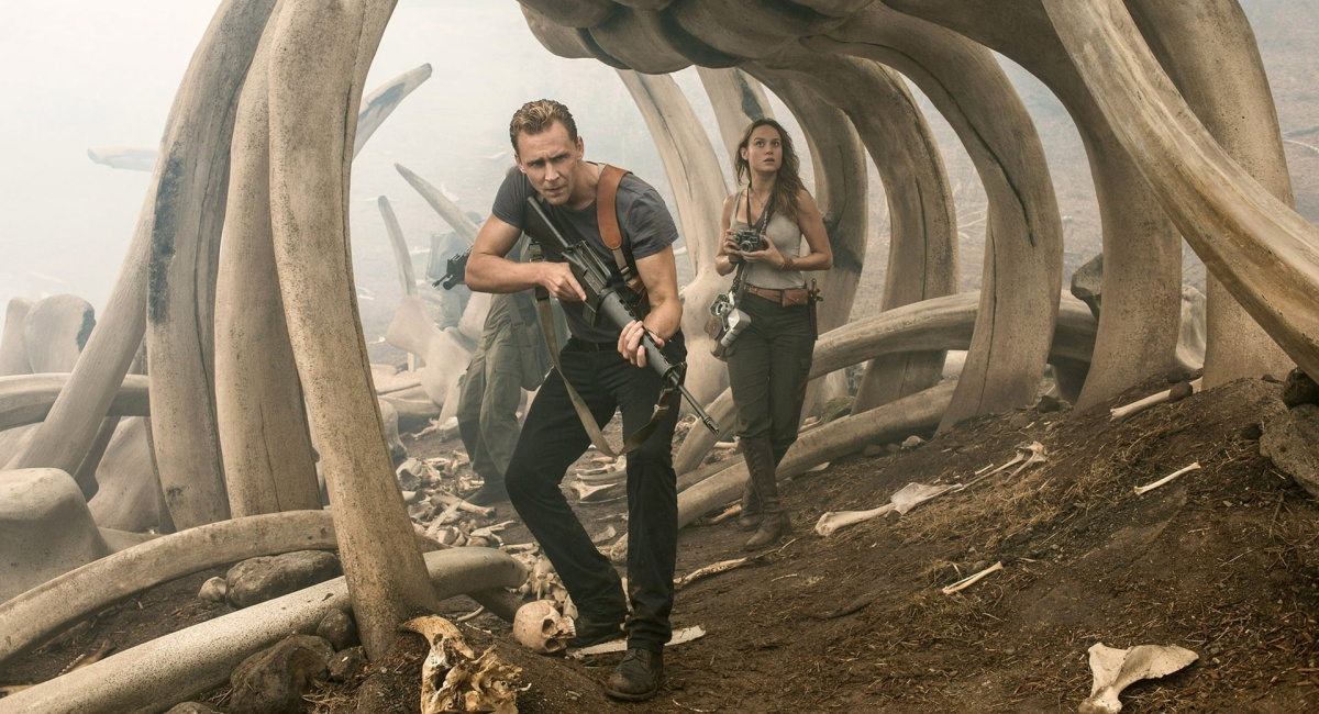 Tom Hiddleston and Brie Larson in 'Kong: Skull Island.'