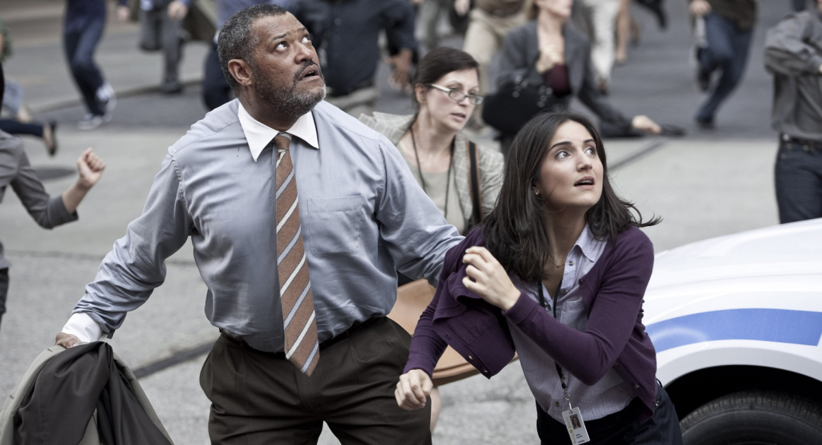 Laurence Fishburne as Perry White in 'Man of Steel.'
