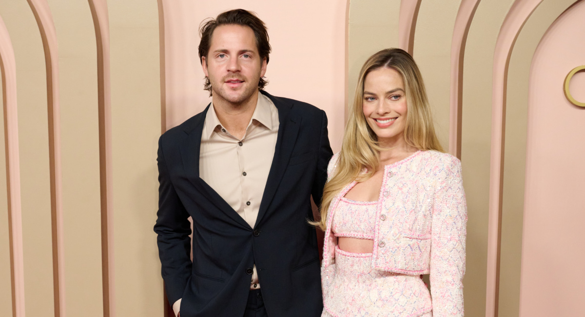 (L to R) Tom Ackerley and Margot Robbie at the Oscar Nominee Luncheon held in the International Ballroom at the Beverly Hilton on Monday, February 12, 2024. The 96th Oscars will air on Sunday, March 10, 2024 live on ABC. Credit/Provider: Mike Baker / ©A.M.P.A.S. Copyright: ©A.M.P.A.S.