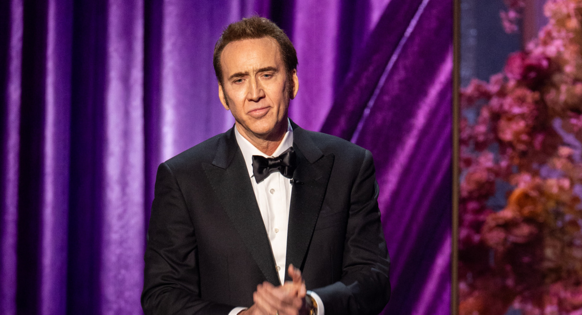 Nicolas Cage presents a nominee for Oscar® for Actor in a Leading Role during the live ABC telecast of the 96th Oscars® at the Dolby® Theatre at Ovation Hollywood on Sunday, March 10, 2024. Credit/Provider: Trae Patton ©A.M.P.A.S. Copyright: ©A.M.P.A.S.