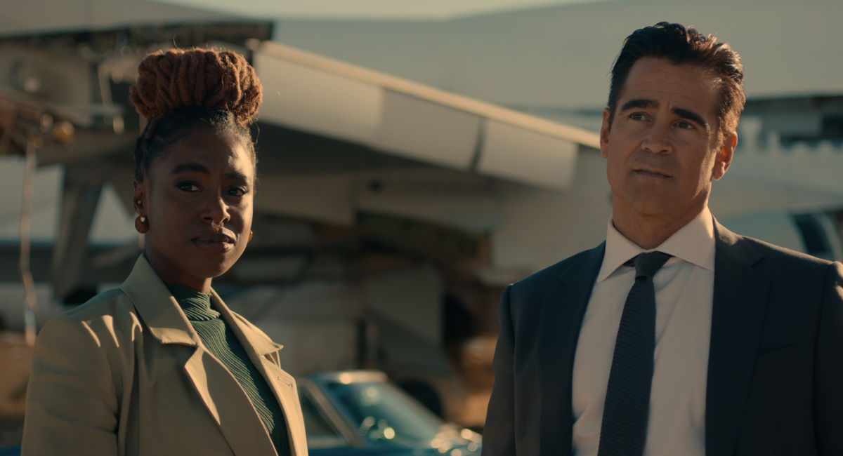 Kirby and Colin Farrell in 'Sugar,' premiering April 5, 2024 on Apple TV+.