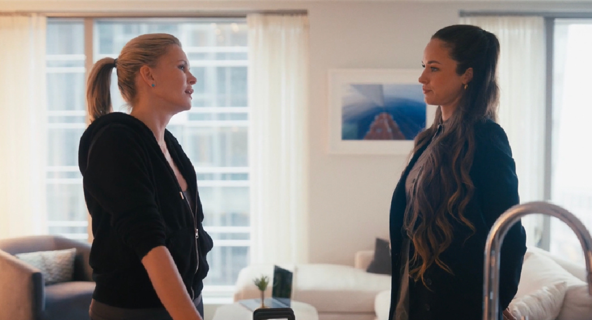 Natasha Henstridge and Alexis Knapp in 'Another Day in America'.