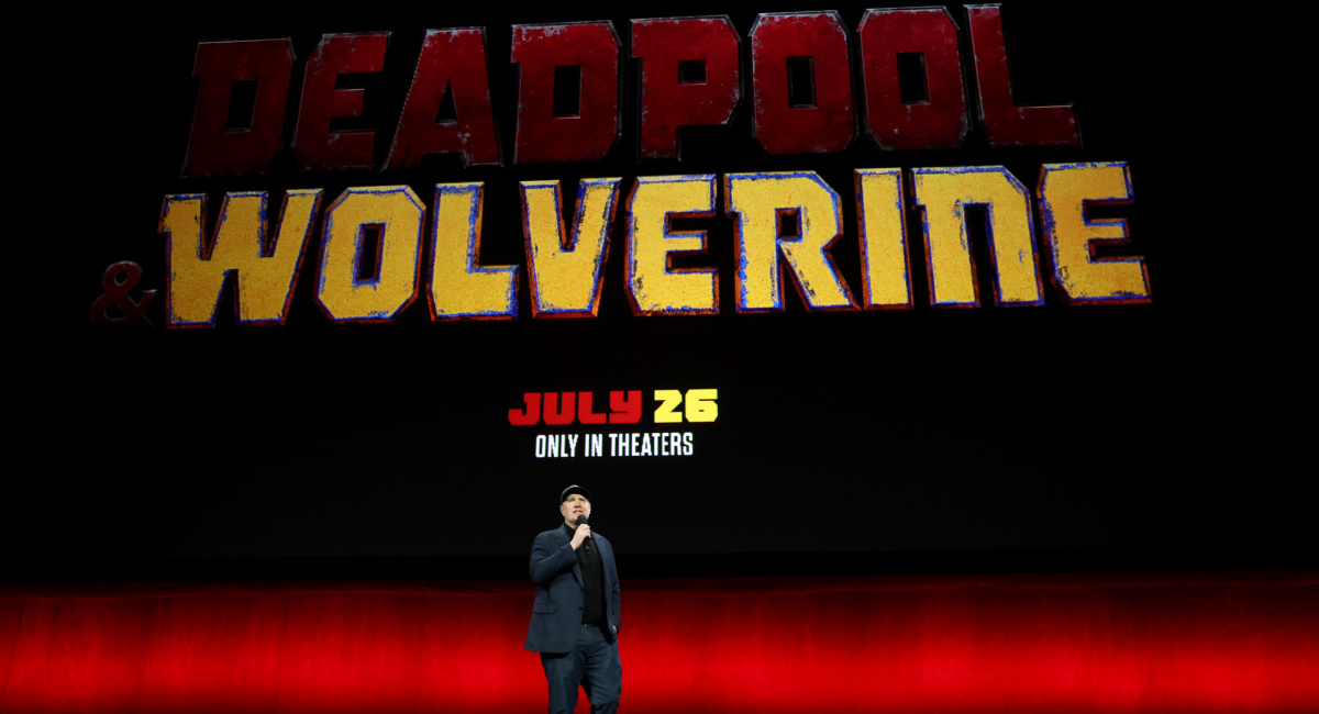 Marvel Studios' Kevin Feige at Disney's 2024 CinemaCon Presentation.
