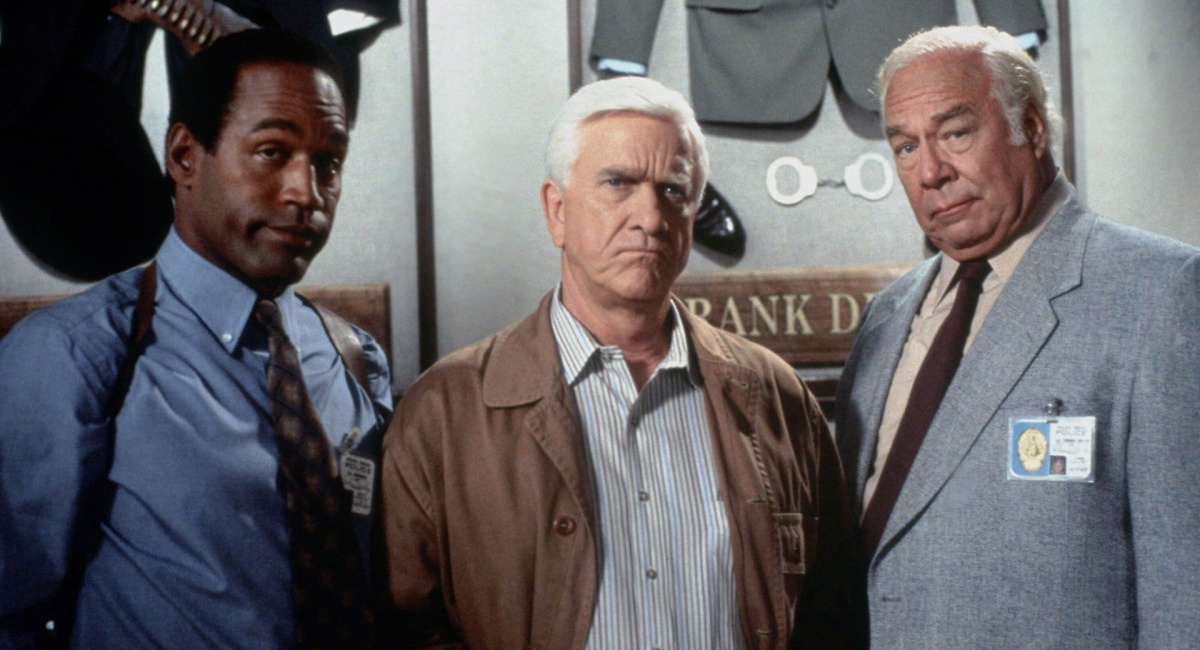 O. J. Simpson, Leslie Nielsen and George Kennedy in 'Naked Gun 33 1/3: The Final Insult.'