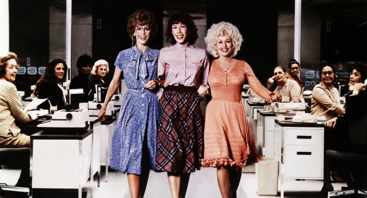 Lily Tomlin Jane Fonda and Dolly Parton in 'Nine to Five.' 