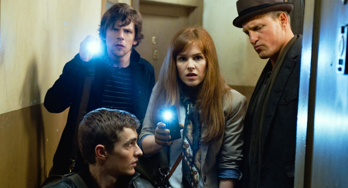 Jesse Eisenberg, Dave Franco, Isla Fisher and Woody Harrelson in 'Now You See Me' from 2013.