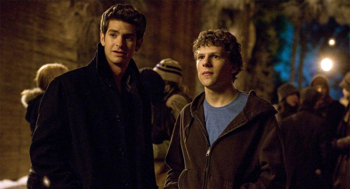 Andrew Garfield and Jesse Eisenberg in 'The Social Network'.