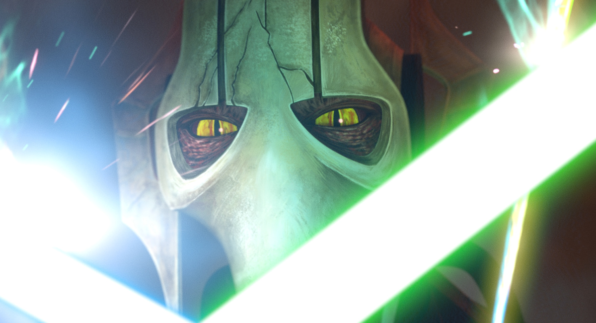 General Grievous in a scene from 'Star Wars: Tales of the Empire', exclusively on Disney+.