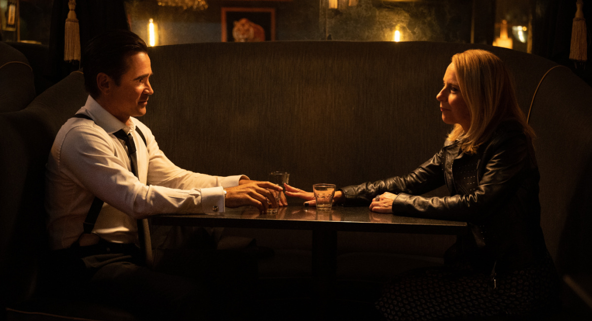 Colin Farrell and Amy Ryan in 'Sugar,' premiering April 5, 2024 on Apple TV+.