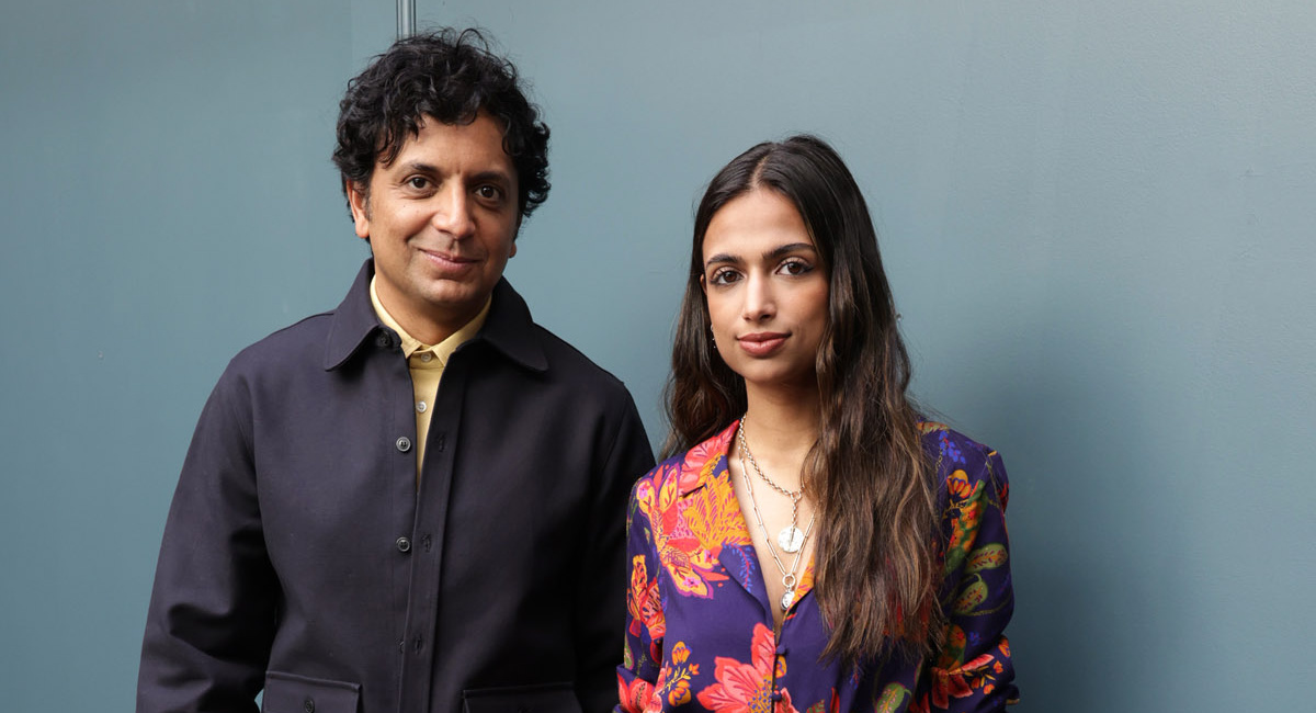 Writer/director M. Night Shyamalan of 'Trap' and writer/director Ishana Shyamalan of 'The Watchers' attend the "Summer of Shyamalan" event at Soho House on April 16, 2024 in West Hollywood, California.
