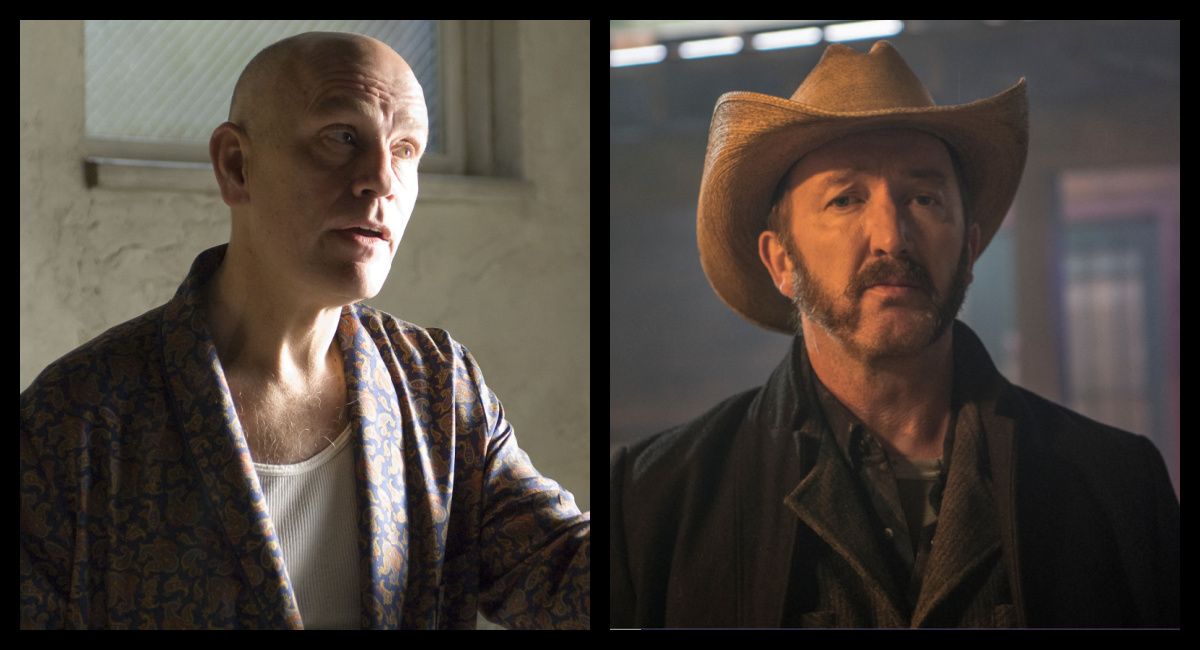 (Left) John Malkovich in 'Burn After Reading'. Photo: Focus Features. (Right) Ralph Ineson in 'The Last Victim.'