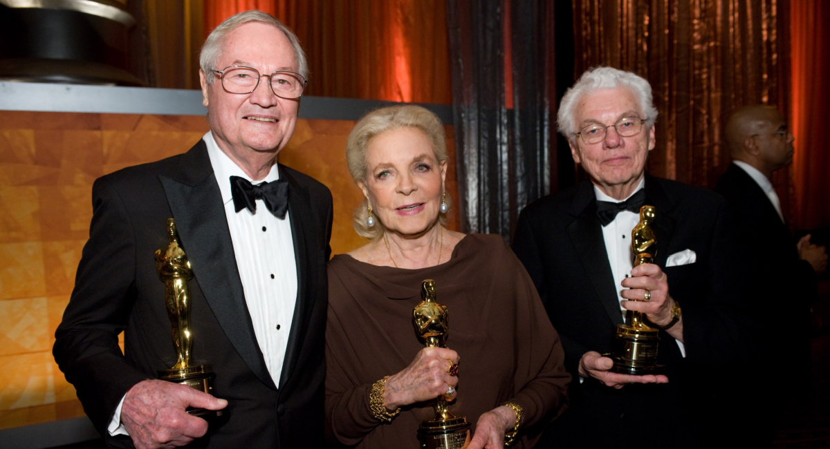 Honorary Award recipient Roger Corman (left), Honorary Award recipient Lauren Bacall (center) and Honorary Award recipient Gordon Willis (right) with producer Bruce Cohen following the 2009 Governors Awards in the Grand Ballroom at Hollywood & Highland in Hollywood, CA, Saturday, November 14.