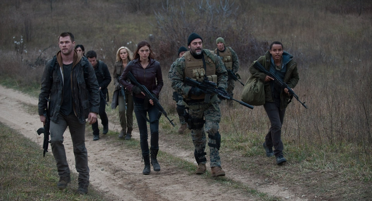 Chris Hemsworth, Josh Hutcherson, Adrianne Palicki and Jeffrey Dean Morgan in 2012's 'Red Dawn'.