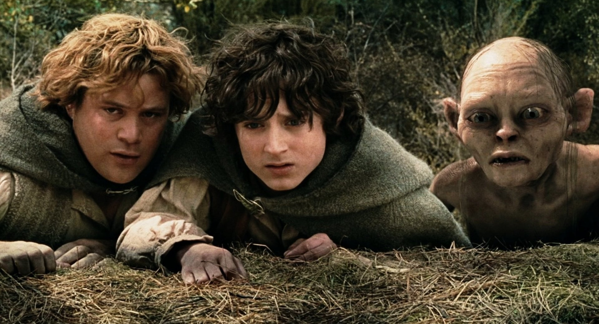 (L to R) Sean Austin, Elijah Wood and Andy Serkis in 'The Lord of the Rings: The Return of the King'.