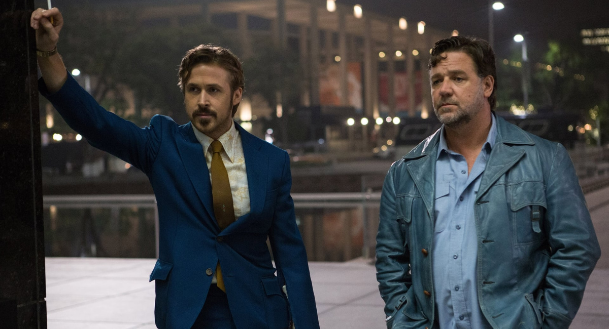 Ryan Gosling and Russell Crowe in 'The Nice Guys'.