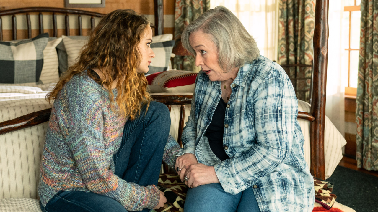 Joey King as Zara Ford and Kathy Bates as Leila Ford in 'A Family Affair'.