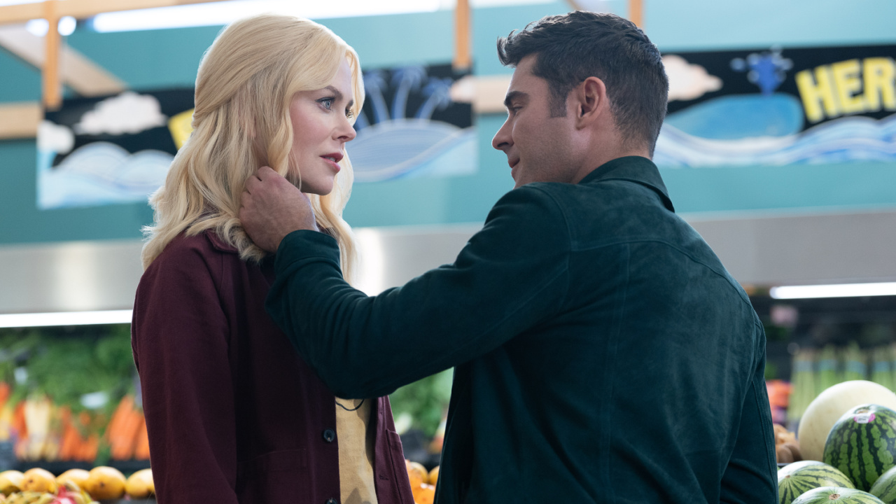 Nicole Kidman as Brooke Harwood and Zac Efron as Chris Cole in 'A Family Affair'.