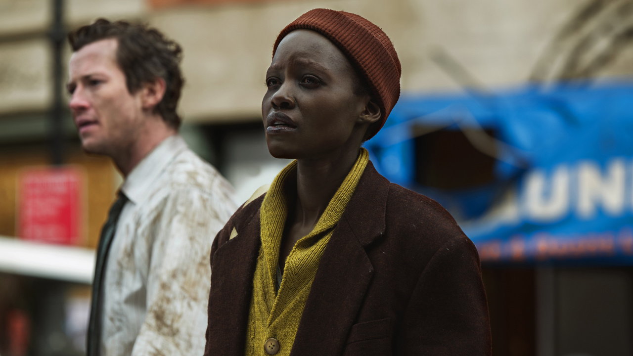 Joseph Quinn as “Eric” and Lupita Nyong’o as “Samira” in 'A Quiet Place: Day One' from Paramount Pictures.