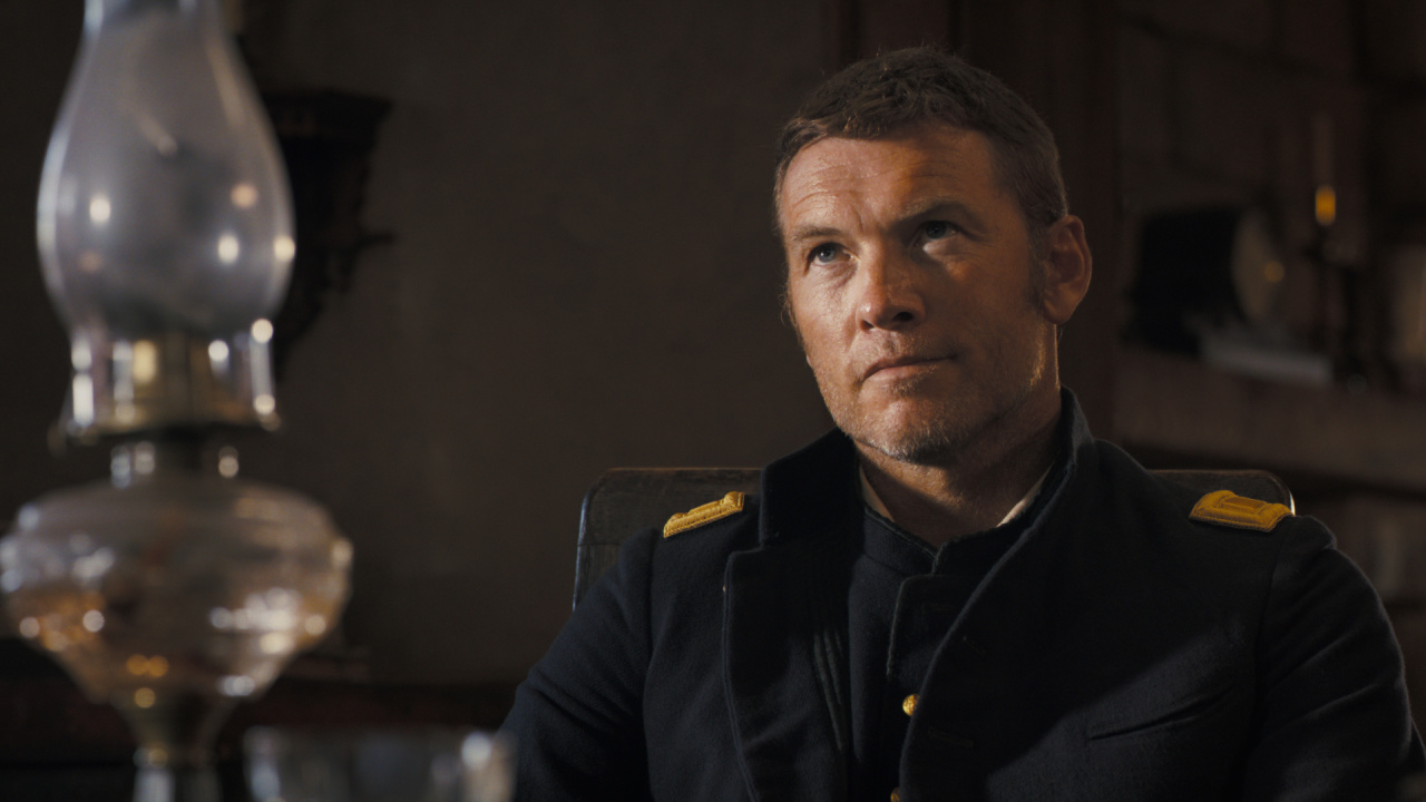 Sam Worthington as First Lt. Trent Gephardt in New Line Cinema's Western drama 'Horizon: An American Saga - Chapter 1', a Warner Bros. Pictures release.